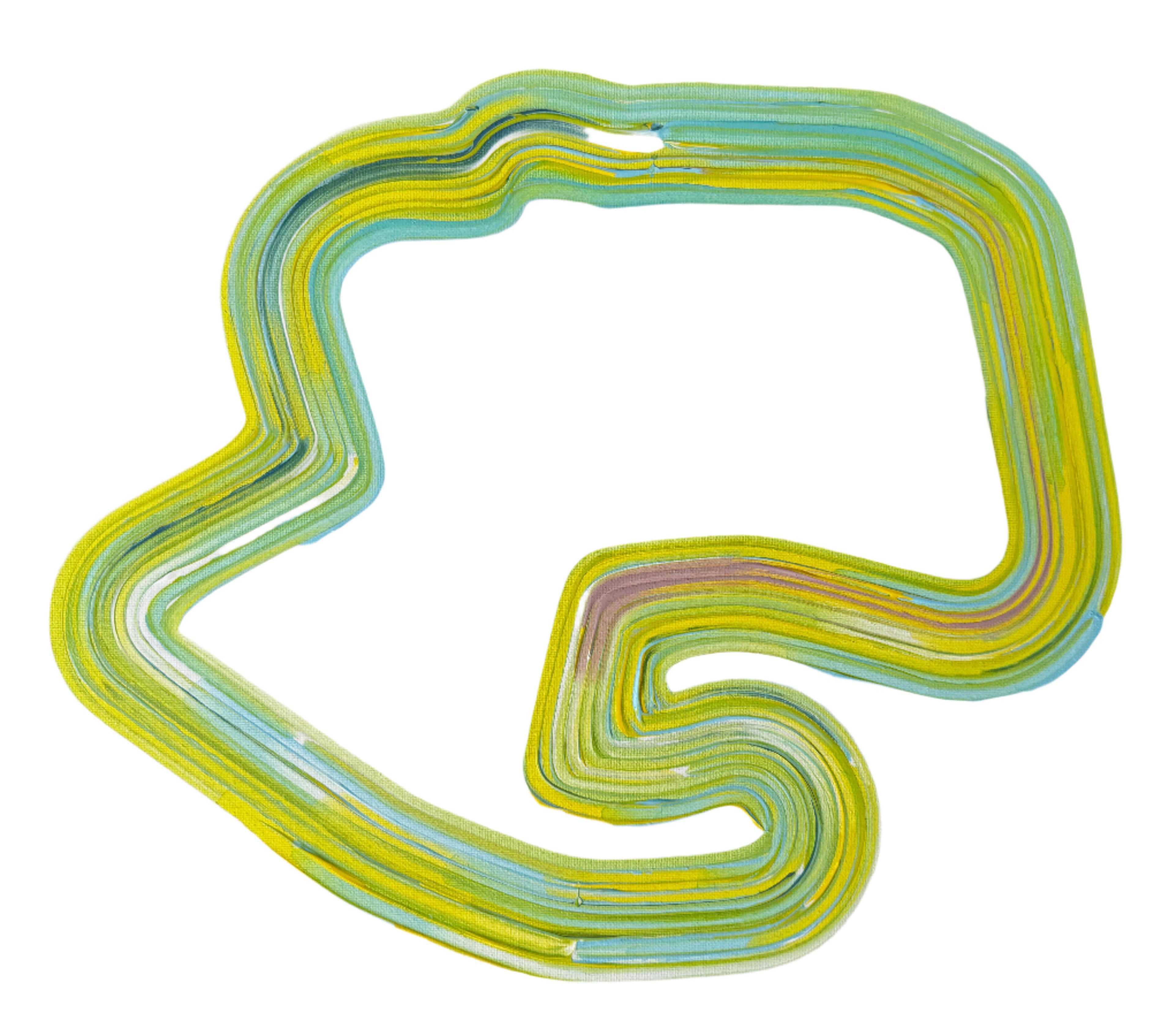 Acrylic painting of WeatherTech Raceway Laguna Seca race track layout