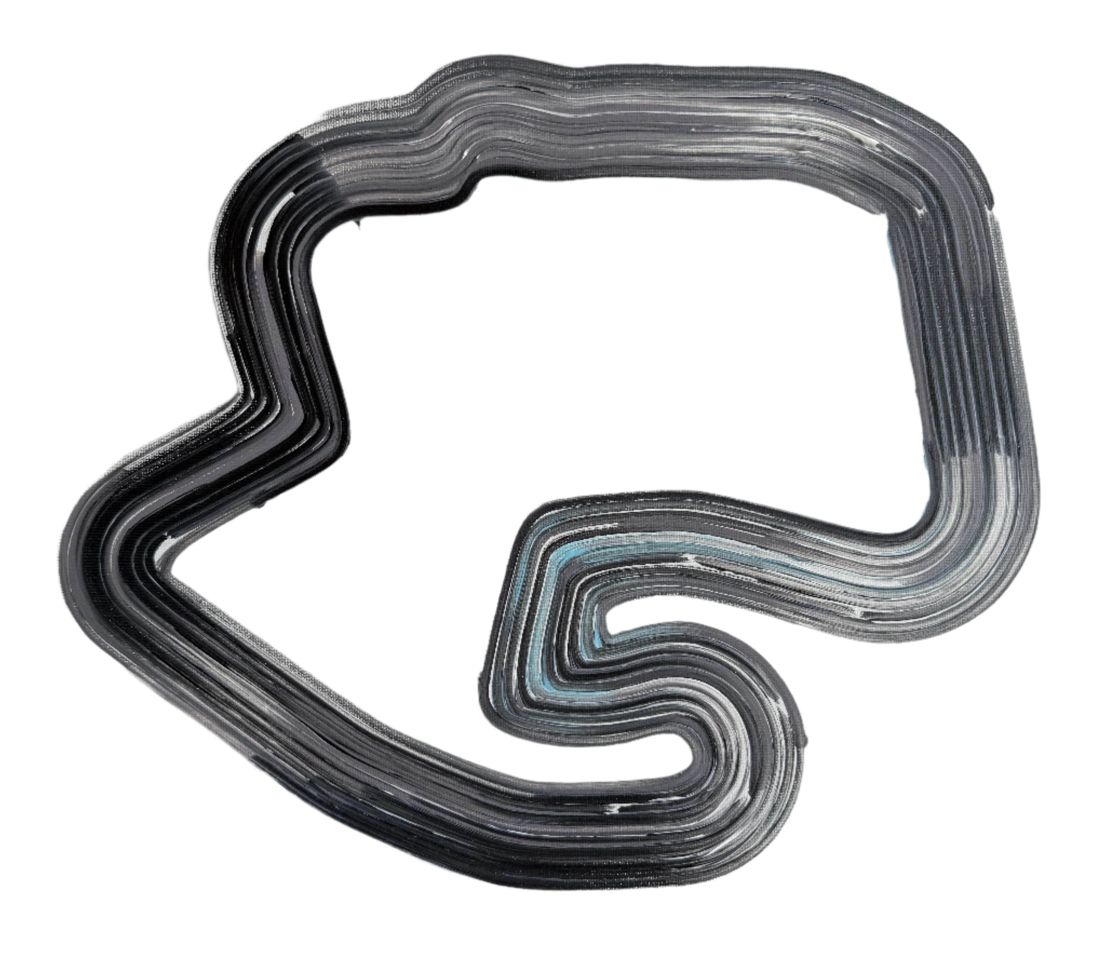 Acrylic painting of WeatherTech Raceway Laguna Seca 2 race track layout