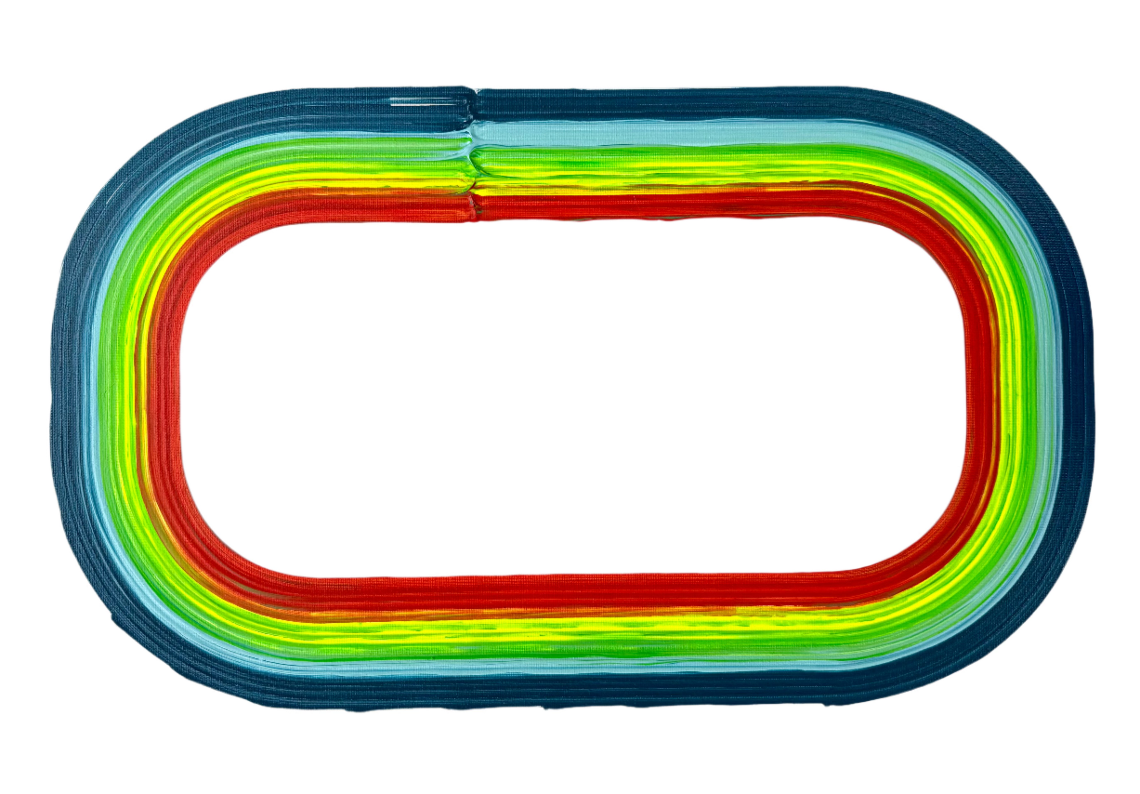 Acrylic painting of Indianapolis 4 race track in abstract style