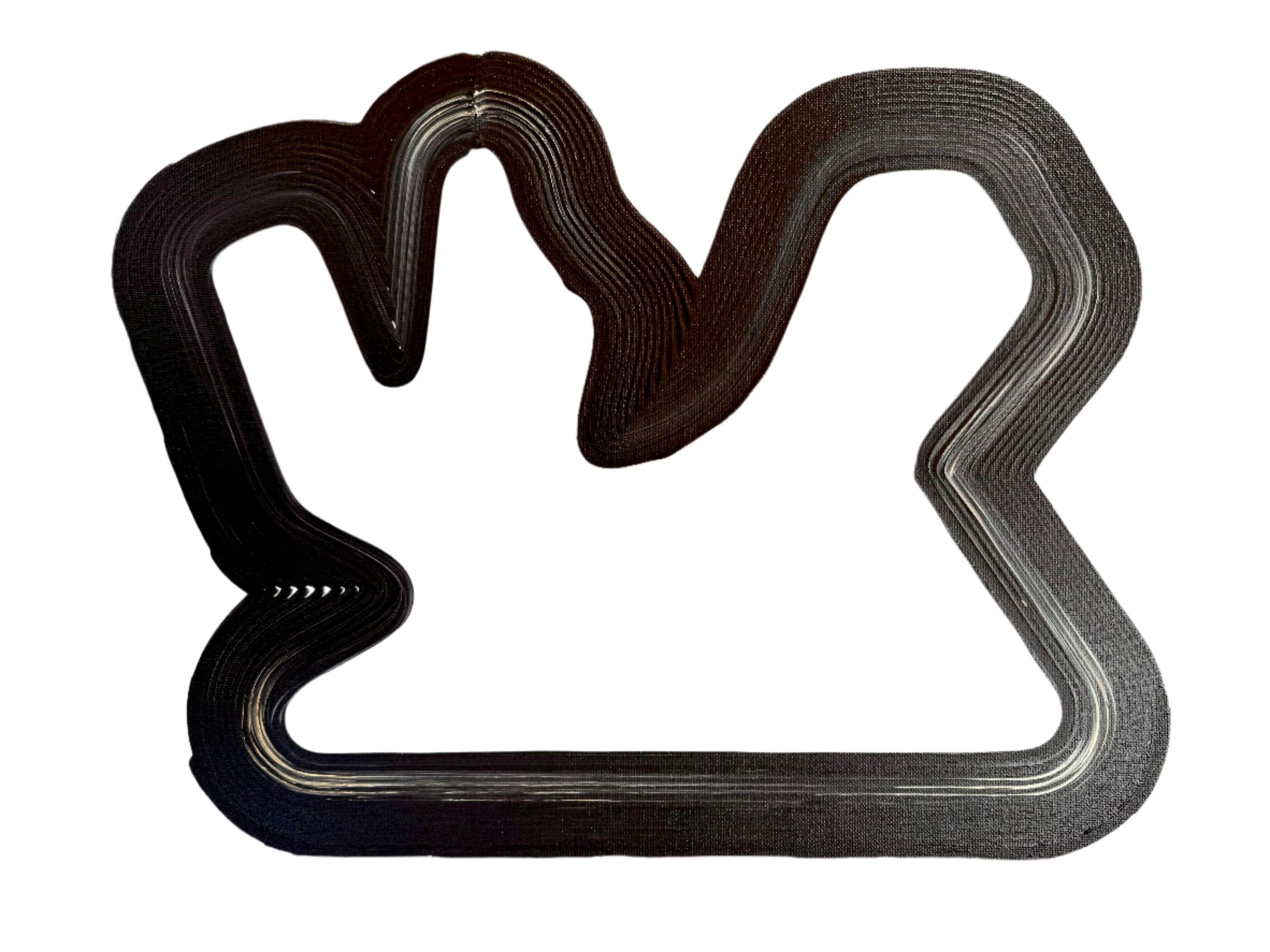 Acrylic painting of Qatar race track in abstract style